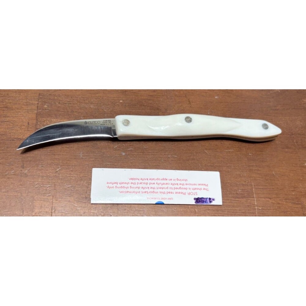 Cutco 3120KQ Bird's Beak Paring Knife Pearl white Handle (new old stock)